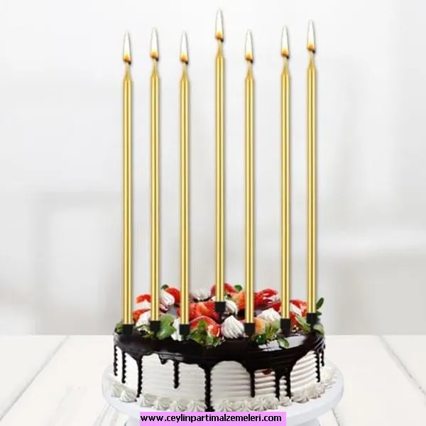 20 cm Gold Dekor Mum Set